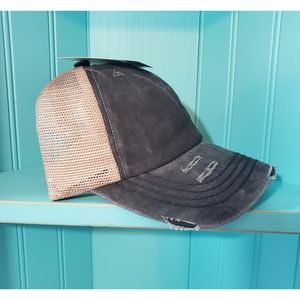 C.C Washed Denim with Crossed Elastic Band…